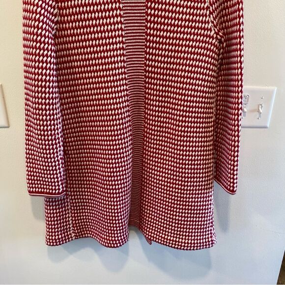 Talbots Pure Merino Wool Open Front Cardigan womens L 100% merino wool red - Picture 8 of 14